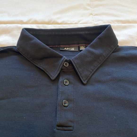 Apt. 9 beautiful deep black polo in 100% cotton. Men's XXL. Like new condition. - Picture 2 of 8